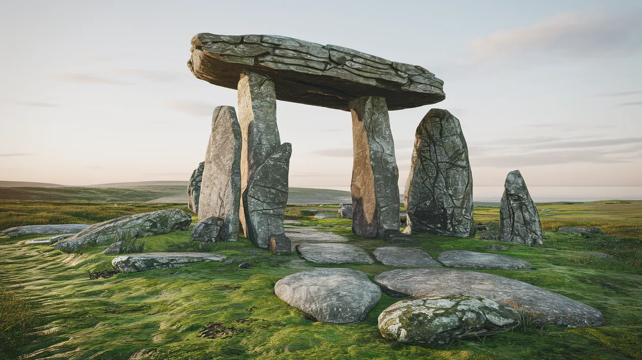 Entrance and passage grave of Quoyness chambered cairn, Sanday.