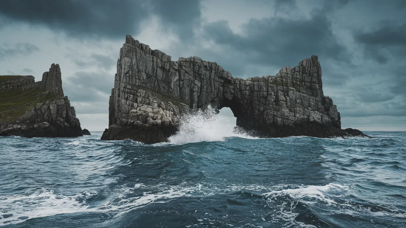 The Vat of Kirbister sea arch, Stronsay, Orkney.