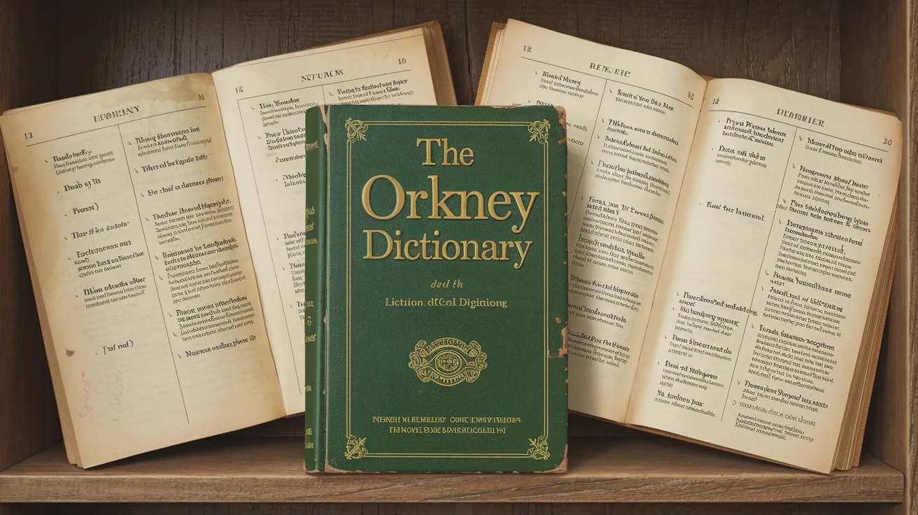 Photo of the Orkney Dictionary or similar publication.
