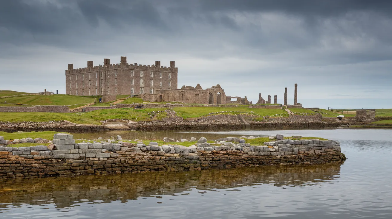 Ruins of the Earl's Palace and Norse settlement on Brough of Birsay.