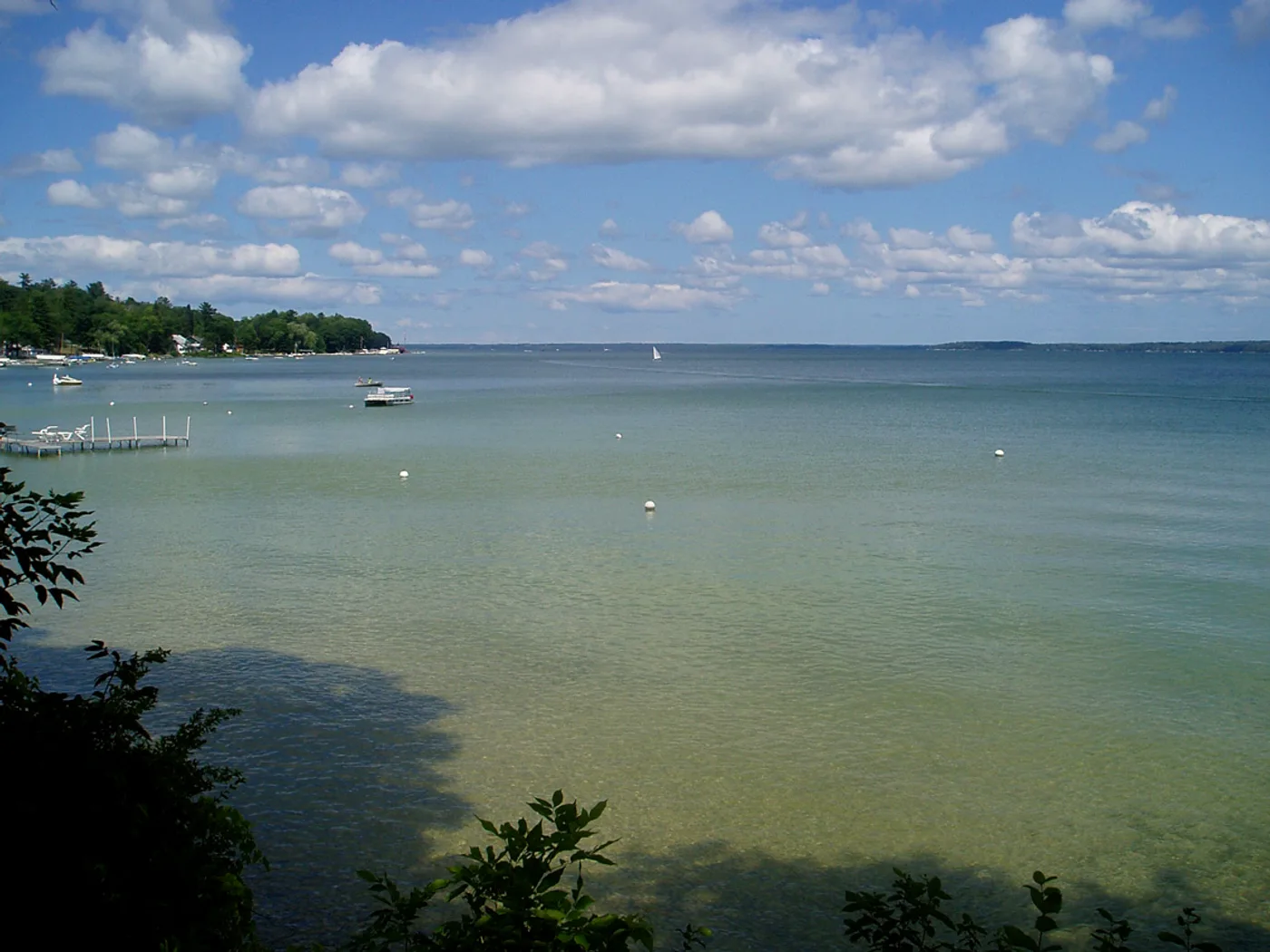 Mullett Lake from US-27 near Topinabee, Cheboygan County, Michigan