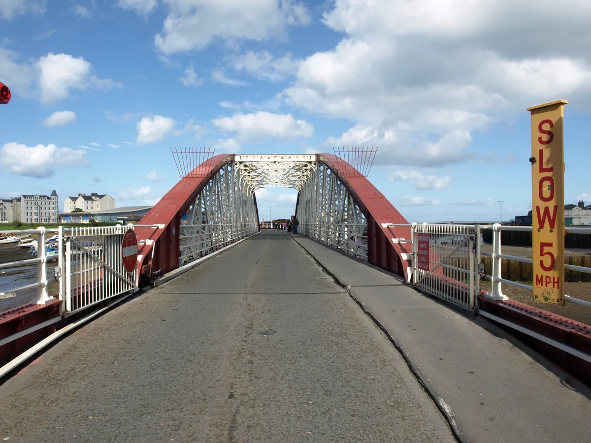 The swing bridge over Ramsey harbour