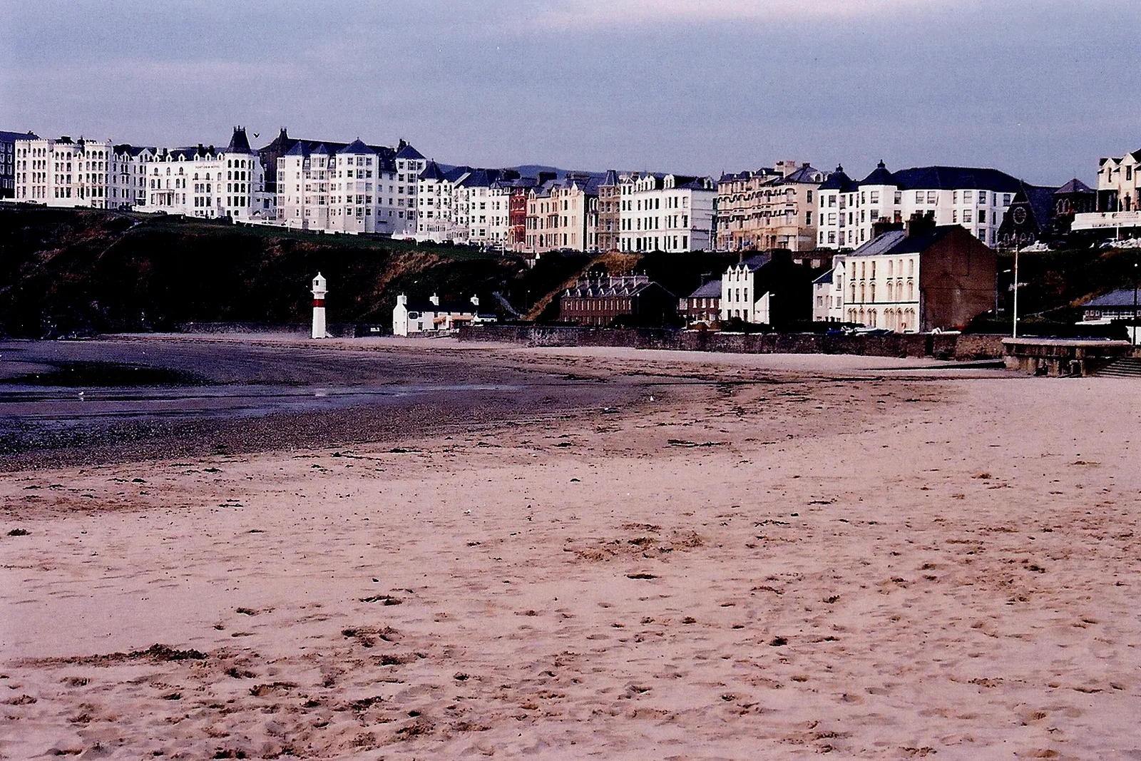 Port Erin Bay with its sandy beach and the terraces of the village rising behind